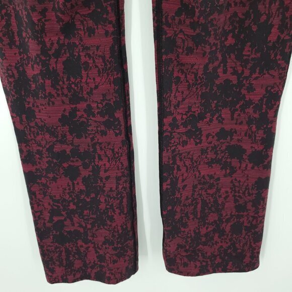 HEMMED to 29" Lululemon Groove Pant Bootcut Sz 6 Scatter Blossom Jacquard Garnet - Picture 15 of 16
